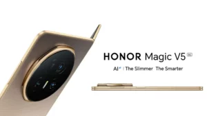 Lire la suite à propos de l’article Honor Magic V5 : le smartphone pliable ultra-fin qui rivalise avec Samsung 🔥📱